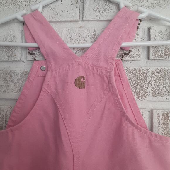 Carharrt Bib Overalls Pink NWT 18mos Adorable Snap Leg - Picture 6 of 9